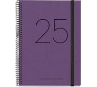 Agenda 2025, agenda annuel 155 x 213 mm, agenda journalier, couverture cartonnée recyclée, papier recyclé 100 g/m²