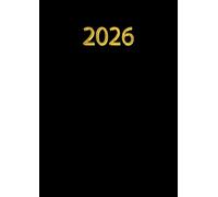 Agenda 2025 anual día por página: Planificador diario y mensual | calendario 12 meses por horas | español | negro | tamaño A4