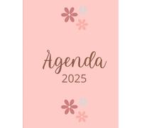 Agenda 2025: Calendario Semanal y Mensual Grande (8.25 x 11), Tapa Dura y Diseño a Color para Organización y Productividad": Incluye calendarios mensuales y semanales con espacio para notas y metas.