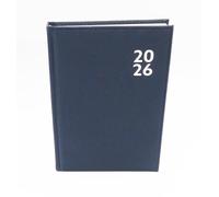 Agenda 2025 format A5, 1 jour par page, bleu, format A5 DAP, 1 jour par page, en cuir synthétique, ruban marque-page, fentes pour les heures de 8 h à 20 h