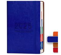 Agenda 2025, format A5, un jour par page, semainier, un jour par page, en papier épais et durable, parfait pour les étudiants, les enseignants, la famille, le travail, le bureau (bleu)