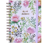 Agenda 2025 Janvier À Décembre - A5 (16,5 X 20,5 Cm), Semaine Vue, Organisateur Annuel, Espagnol Et Anglais, Index Latéral Avec Chaque Mois, Fermeture À Anneaux Doubles Wire¿O - Takenote Camille