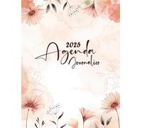 Agenda 2025 journalier a4 1 page par jour avec heures: Planificateur annuel français 365 jours. Carnet organiseur de bureau professionnel simple & pratique sur 12 mois. Cahier de bord grand format.
