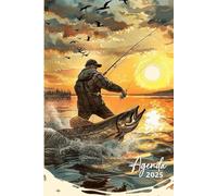 Agenda 2025 semainier: 2 Pages par Semaine | 12 Mois De Janvier À Décembre, Format A5 | Français | Thème Pêche