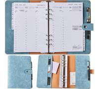 Agenda 2025 Semainier A5 Vertical Rechargeable - 1 Semaine Sur 2 Pages Organiseur Avec Onglets Mensuel, Poche, Porte-Stylo, Couverture Souple, Jan.25 À Déc.25, 12 Mois Planificateur Avec Not.[F825]