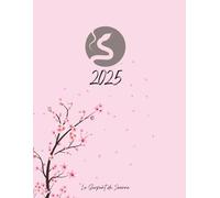 Agenda 2025 Semainier professionnel avec trajet des méridiens de Médecine Chinoise | Idéal thérapeute prise de rendez-vous: Rose - Fleurs de cerisiers ... semaine sur 2 pages | Janvier décembre 2025