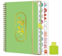 Agenda 2025 Semainier Spirale,A5 Agenda Scolaire de Janvier à Décembre 2025 (12 mois) AvecAutocollants de plan,boucle de