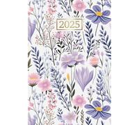 Agenda 2025 Semana Vista: 12 Meses Planificador Semanal de Enero a Diciembre 2025 || Diario Organizador Anual - 1 Semana de 2 Páginas || Tamaño Pequeño A5 - Flores