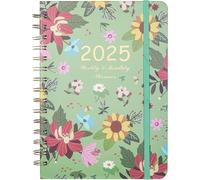 Agenda 2025 Spirale Design,A5 Agenda Semainier,Janvier 2025-Décembre 2025 (12 Mois),1 Semaine Sur 2 Pages(Vert).[Y431]