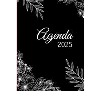 Agenda 2025 verisón Blanco y Negro Tamaño 8.5x11'' | Planificador Mensual con Tapa blanda, Frases Motivadoras y Herramientas para tus Objetivos: ... y recordatorios para mantenerte inspir