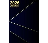 Agenda 2026 2 pagine per giorno: 12 mesi italiano da gennaio a dicembre ,con orario | grande formato a4