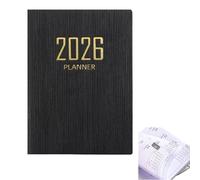 Agenda 2026 2026 en similicuir - Format A5 - Une page par jour - Polyvalent - Planification quotidienne et gestion du temps personnel - Planificateur annuel pour entreprise, bureau, maison, voyage
