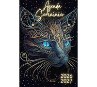 Agenda 2026 2027 Chat: Semainier et Journalier Français de 2 ans | Planificateur Hebdomadaire A5 avec horaire du premier janvier 2026 au 31 Décembre ... de Haque mois & Pages Notes | 286 Pages.