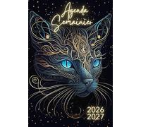 Agenda 2026 2027 Chat: Semainier et Journalier Français de 2 ans | Planificateur Hebdomadaire A5 avec horaire du premier janvier 2026 au 31 Décembre ... de Haque mois & Pages Notes | 286 Pages.