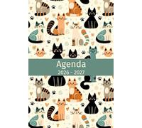 Agenda 2026-2027: Idée de cadeau pour amoureux des chats, vétérinaire, d'amant de chat, Planificateur organisateur mensuel et semainier