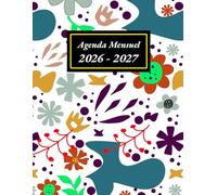 Agenda 2026-2027 Mensuel: Planificateur Mensuel 2 ans de Janvier 2026 à Décembre 2027, 1 Mois sur 2 Pages, Grand Format a4.