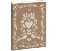 Agenda - 2026/2027 - Scolaire - Kraft Folk - 1 page par jour - 12x17cm - Exacompta