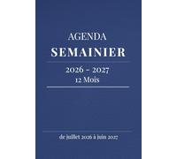 agenda 2026 2027 semainier: a5 planificateur hebdomadaire 12 mois de juillet 2026 à juin 2027 carnet organisateur de Bureau professionnel | 2 pages par semaine