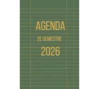 AGENDA 2026 - 2e semestre: 1 jour = une page - 15 x 23 cm. - Fin (1,11 cm), épuré, simple et clair