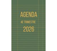 AGENDA 2026 - 3e Trimestre: 1 jour = Une page - 15 x 23 cm. - Fin (1cm), épuré, simple et clair