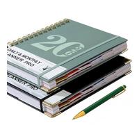 Agenda 2026 - 400 pages - Convient pour une planification hebdomadaire et mensuelle de 365 jours, avec autocollants, reliure à double couture, poche intégrée, comprend des outils de gestion du temps