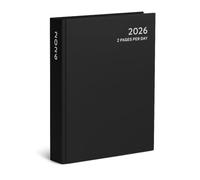 Agenda 2026 A4, deux pages par jour, avec couverture rigide, planificateur annuel, agenda de rendez-vous 2026 avec créneaux horaires, organisateur idéal pour étudiants, entreprise, bureau, maison