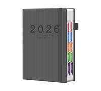 Agenda 2026 A5 - Agenda annuel avec onglets - Organiseur - Journal de gestion des tâches - Calendrier - Outil de productivité hebdomadaire - Compagnon portable pour le travail d'étude