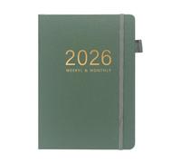Agenda 2026 | A5 - Journal de suivi d'objectifs - Planificateur quotidien d'affaires pour femmes, hommes, étudiants, réunion, école, étude, voyage, remise de diplôme, université, maison
