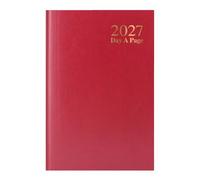 Agenda 2026 A5 par jour Bordeaux/rouge