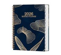 Agenda 2026 - Bloc-notes d'écriture avec grands agenda mensuel avec fleurs | Pour planifier les rendez-vous de travail d'étude dans la salle de classe à l'école domestique