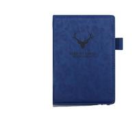 Agenda 2026 Carnet A5 rétro, pages lignées extra épaisses, recharges, journal intime, couverture souple en cuir, bloc-notes de réunion(Blue)