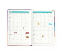 Agenda 2026 | Carnet De Notes Format A5 Avec Couverture En Cuir - Planificateur Mensuel 2026 Calendrier Janvier-Décembre - Pour Maison, Bureau, Université, Travail, Étudiant et Enseignant