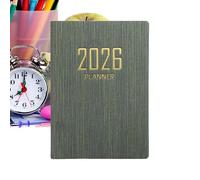 Agenda 2026 - Carnet de notes format A7 en anglais - Organiseur portable de 365 jours - Outil de planification compact - Accessoire de suivi des objectifs quotidiens - Utilisation sur le lieu de