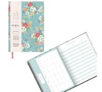 Agenda 2026 Cath Kidston Clifton Rose - Reliure en tissu - Agenda semainier avec planificateur mensuel Format A6