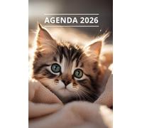 AGENDA 2026 - CHAT: Petit format de poche | 4 langues | Janvier à Décembre 2026 | 52 semaines | 1 semaine sur 2 pages | Format pratique 10x15 cm, 115 pages | Fantaisie, original | Cadeau à offrir