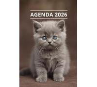 AGENDA 2026 - CHAT: Petit format de poche | 4 langues | Janvier à Décembre 2026 | 52 semaines | 1 semaine sur 2 pages | Format pratique 10x15 cm, 115 pages | Fantaisie, original | Cadeau à offrir