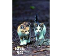Agenda 2026: Chaton - Semainier et Mensuel de Janvier à Décembre 2026 | Idéal pour Les Étudiants, Professionnels et Particuliers | Calendrier, Liste de Contacts, Notes - Petit Format de Poche