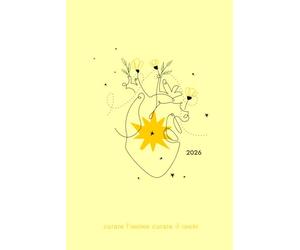 AGENDA 2026 “curare l’anima curare il cuore”: Planner settimanale verticale con spazio per note | 144 pagine | Formato 15 x 23 cm | IM the ONE | Colore giallo