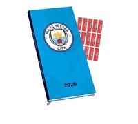 Agenda 2026 de poche fin Manchester City FC - Semainier avec autocollants d'organisation inclus
