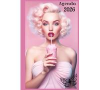 Agenda 2026 Dia Pagina Anual: 14,5x21cm, Rosa, Español, Tapa Dura y Punto de Lectura, 250 paginas, Papel Blanco, Incluye Calendario 2026