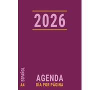Agenda 2026 Día por Página A4: Profesional con Horas , Grande , Anual Enero a Diciembre , Oficina , Rosa para Mujer