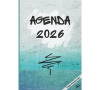 AGENDA 2026 Diseño Blue Wall: Planificador diario, semanal y mensual para todo el año 2026 | Formato libro de tapa blanda | Tamaño A5 | Semana de Lunes a Domingo