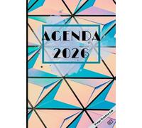 AGENDA 2026 Diseño Geometric: Planificador diario, semanal y mensual para todo el año 2026 | Formato libro de tapa blanda | Tamaño A5 | Semana de Lunes a Domingo