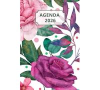AGENDA 2026 - FLEURS: Petit format de poche | 4 langues | Janvier à Décembre 2026 | 52 semaines | 1 semaine sur 2 pages | Format pratique 10x15 cm, 115 pages | Fantaisie, original | Cadeau à offrir