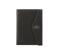 Agenda 2026 format A5 - 1 jour par page - En cuir synthétique noir - Fermeture magnétique - Léger et compact - Pour étudiant, travail, voyage