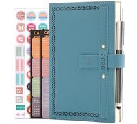 Agenda 2026 format A5 - Une page par jour - Planificateur annuel complet de janvier 2026 à décembre 2026, planificateur quotidien et mensuel avec calendrier, stylo, porte-stylo, onglets mensuels et