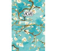 Agenda 2026 Giornaliera A5 Un Giorno Per Pagina: Pianificatore Piccolo Italiano di 12 Mesi da Gennaio a Dicembre 2026 | Planner Compatto 365 Giorni | Van Gogh, Ramo di mandorlo fiorito