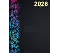 Agenda 2026: Grande día por página, calendario español - tamaño A4 -12 meses, Planificador diario y mensual