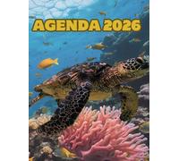 Agenda 2026 image tortue marine: Semainier Professionnel, 2 Pages Par Semaine Avec Heure, Format A4, image tortue marine, mer, paysage, voyages, tourisme, vacances