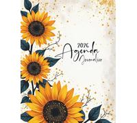 Agenda 2026 journalier a4 1 page par jour avec heures: Carnet organiseur de bureau professionnel simple & pratique sur 12 mois. Planificateur annuel français 365 jours. Cahier de bord grand format.